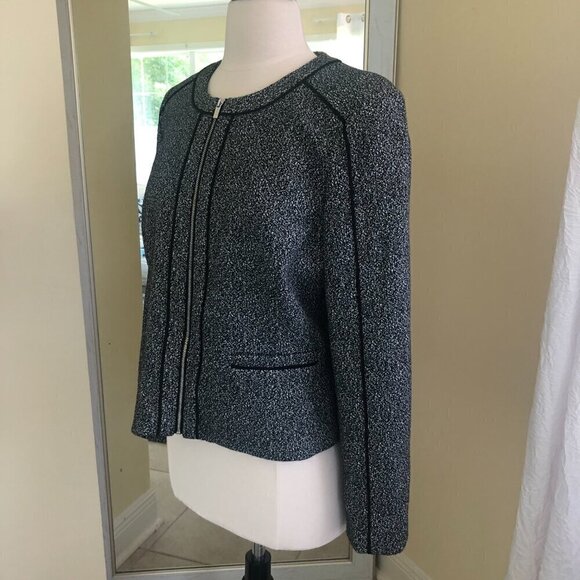 Calvin Klein Zip Front Career Professional Blazer Jacket Women’s SZ 12P - Picture 4 of 8